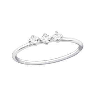 Inel de logodna din argint cu zirconii model trilogy DiAmanti DIA32033 (Argint 925‰ 0,75 g.)